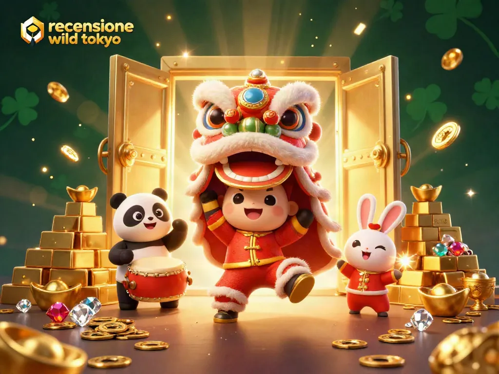 Experience the excitement of recensione wild tokyo with a festive lion dance and treasure scene.